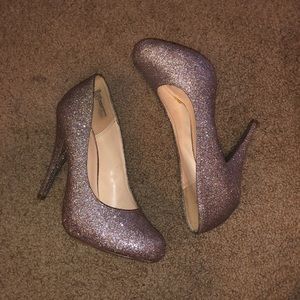 Copper sparkly heels :)